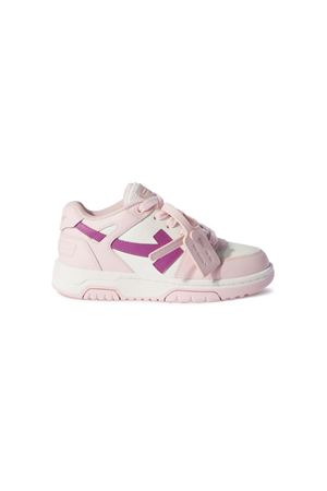 sneakers in pelle rosa OFF WHITE KIDS | OGIA007F24LEA001013C